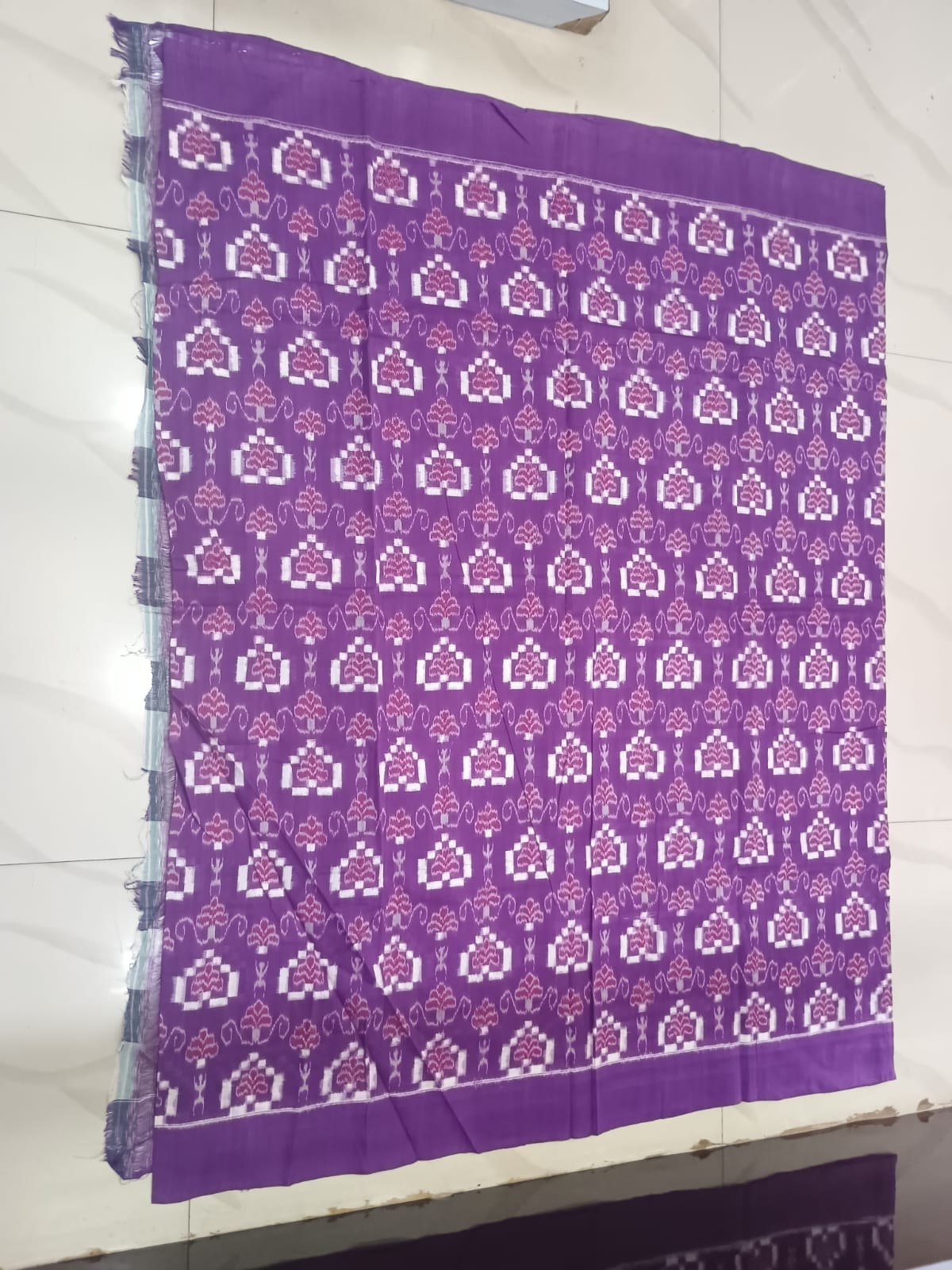 Purple Multi colour Tribal And Pasapali Design Sambalpuri Fabrics