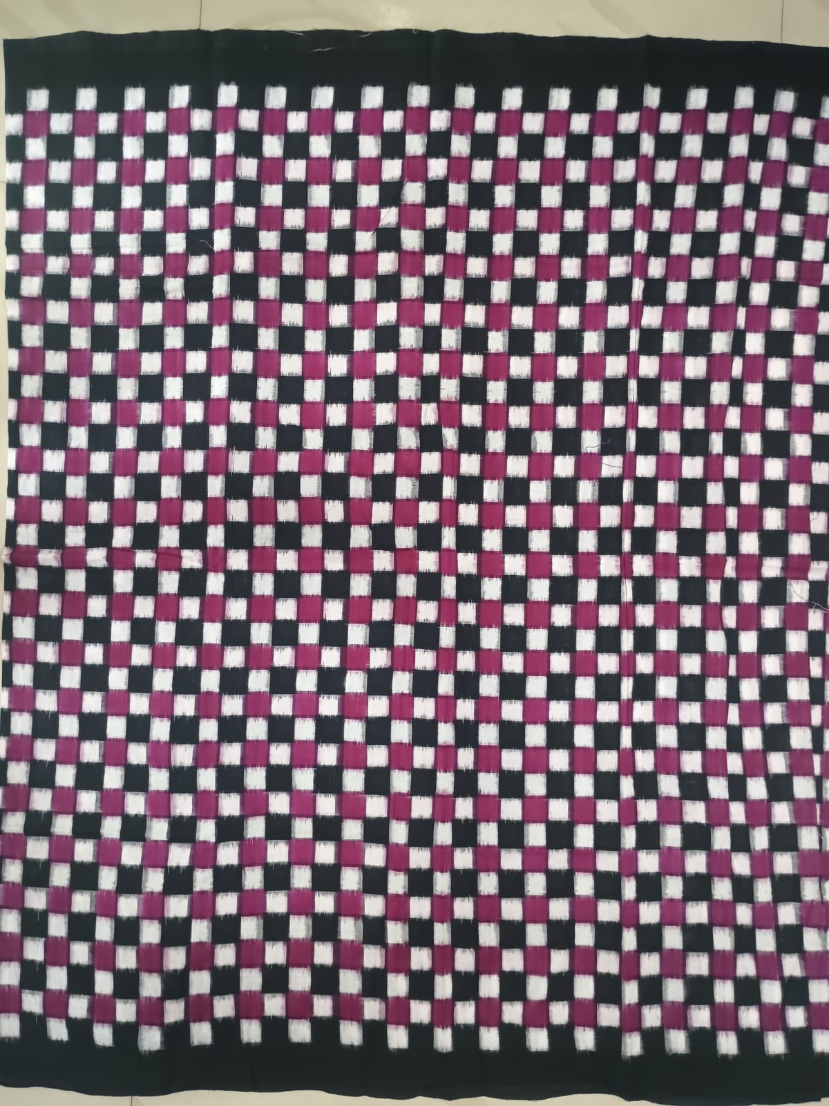 Purple Black White Pasapali Design Sambalpuri Fabrics