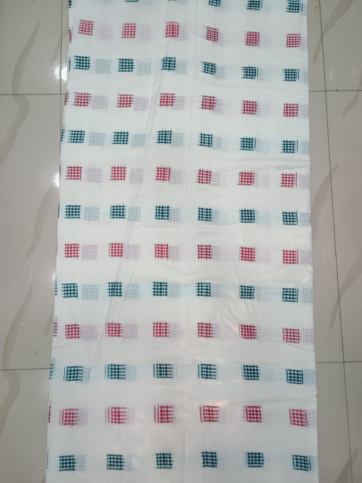 White Mini Pasapali Design Sambalpuri Fabrics