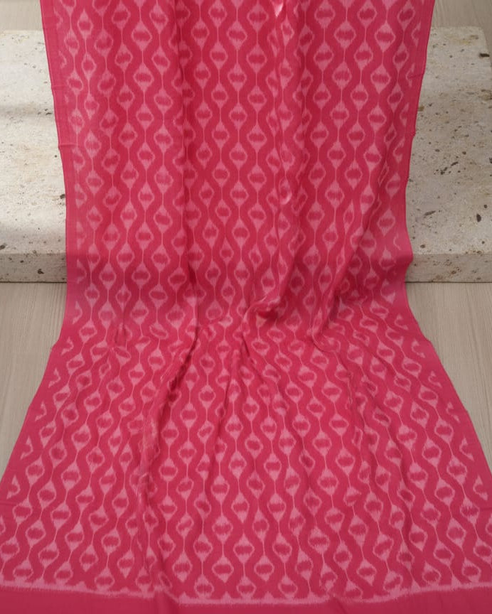 Pink Ikat Design Sambalpuri Fabrics