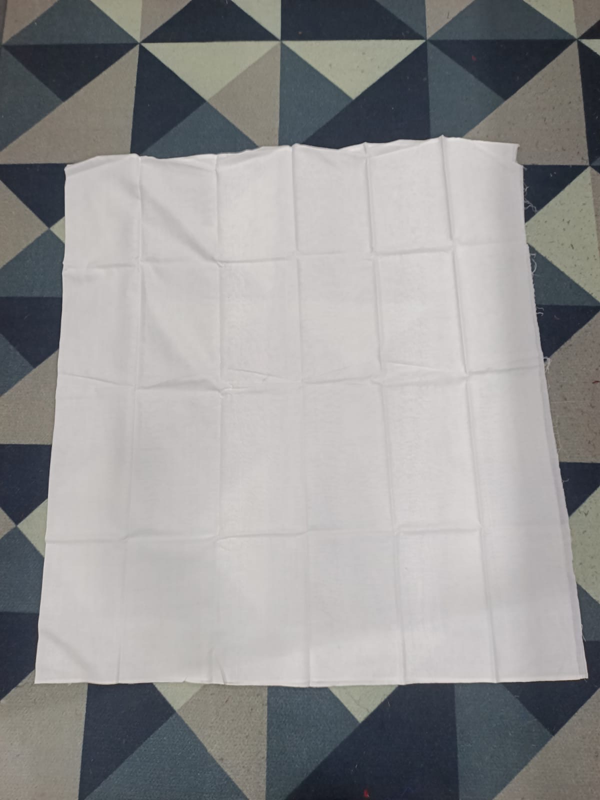 Green White Handwoven Odisha Ikat Unstitched Dress Material Set (Top 2.5m, Bottom 2m, Dupatta 2.5m)