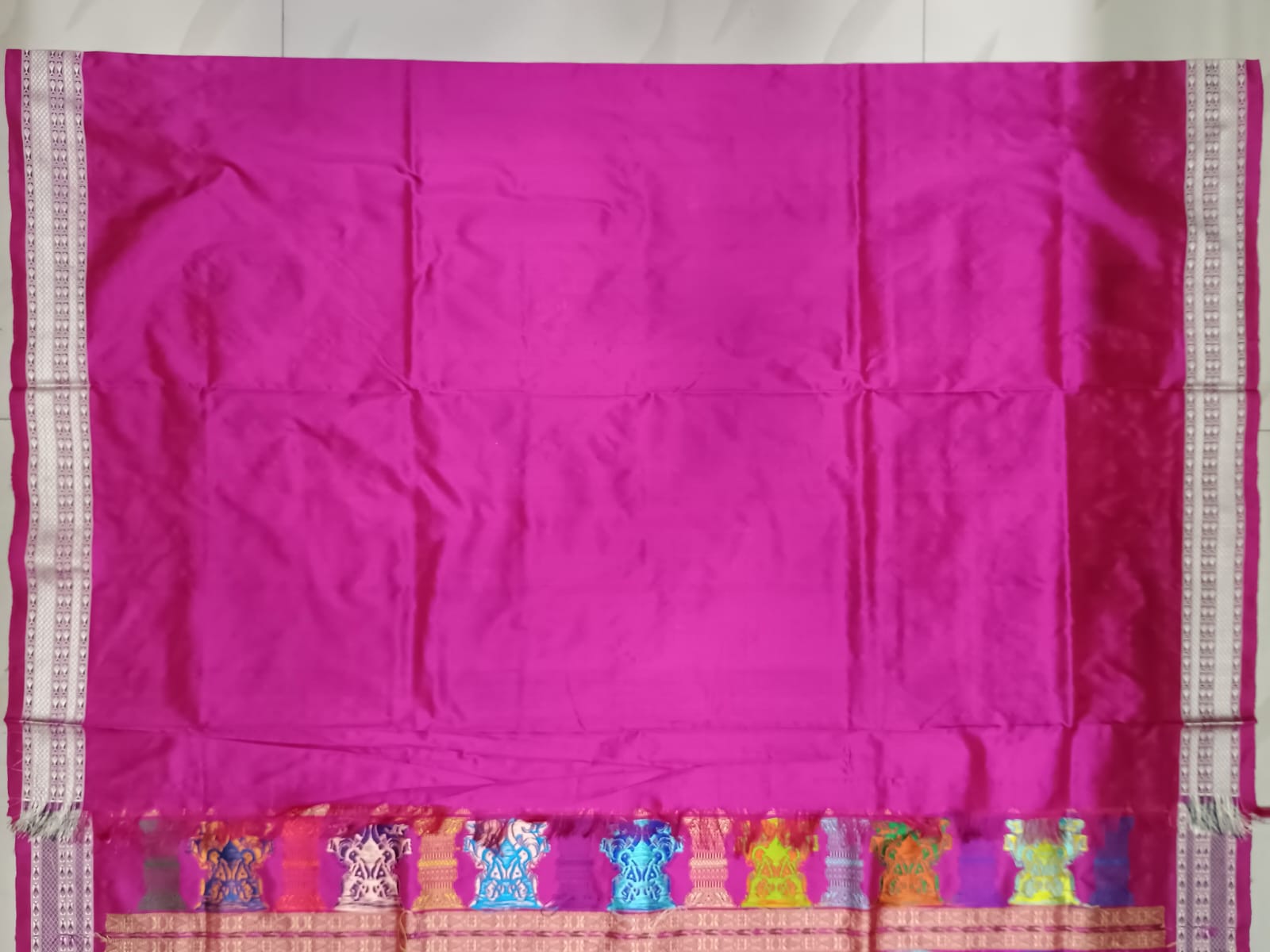 Purple Magenta Rasleela Exclusive Sambalpuri Silk Saree