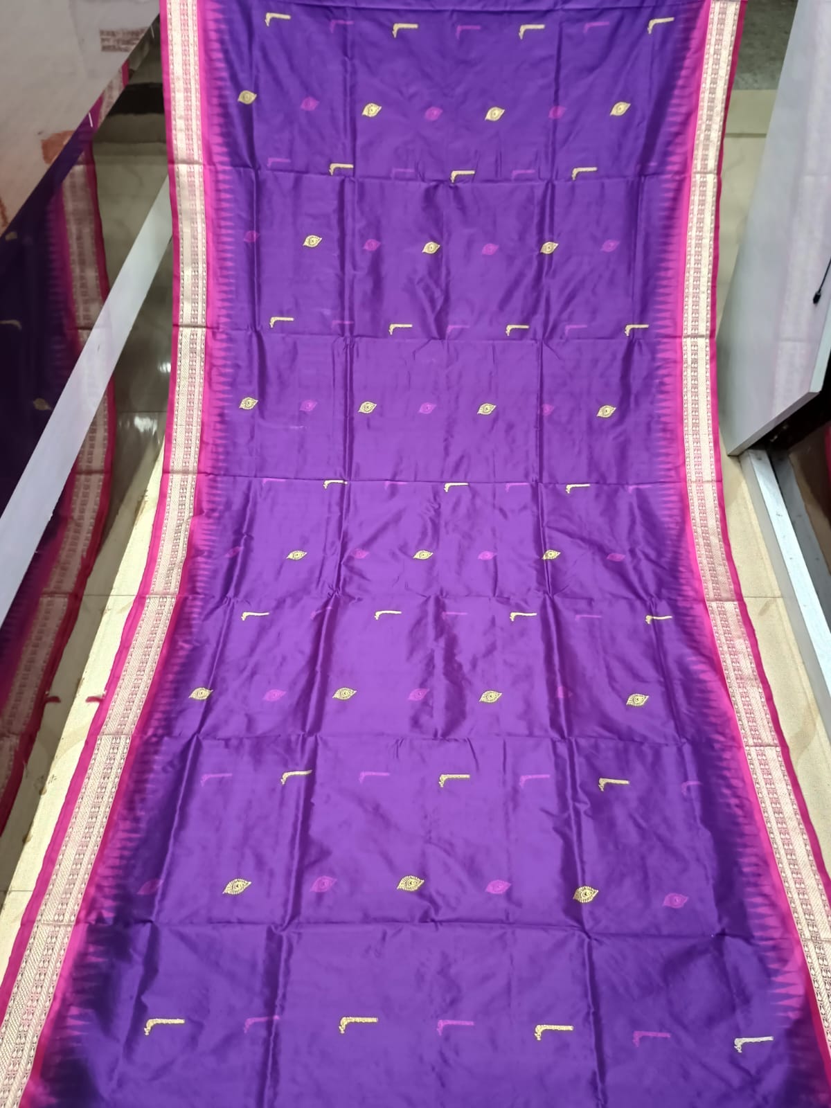 Purple Magenta Rasleela Exclusive Sambalpuri Silk Saree