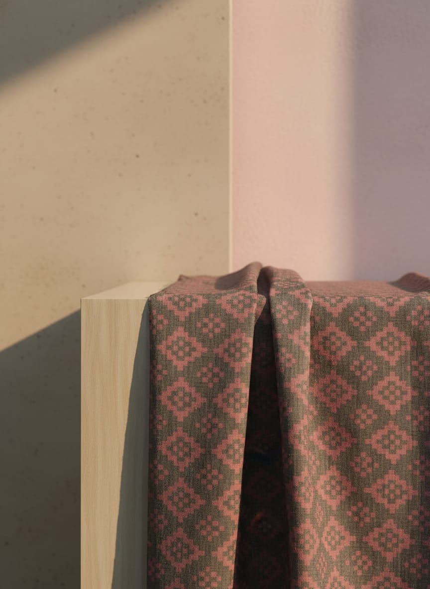 Grey Red White Pasapali Design Sambalpuri Fabrics