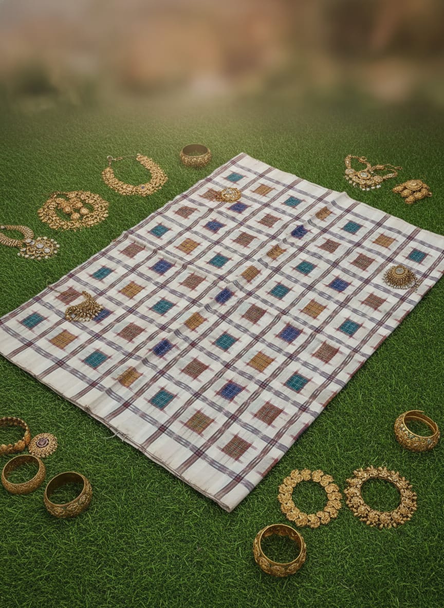 Off White Multi Colour Aswini Design Sambalpuri Fabrics