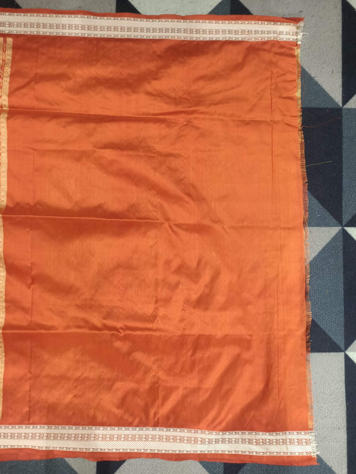 Golden Rust Rasleela Exclusive Sambalpuri Silk Saree