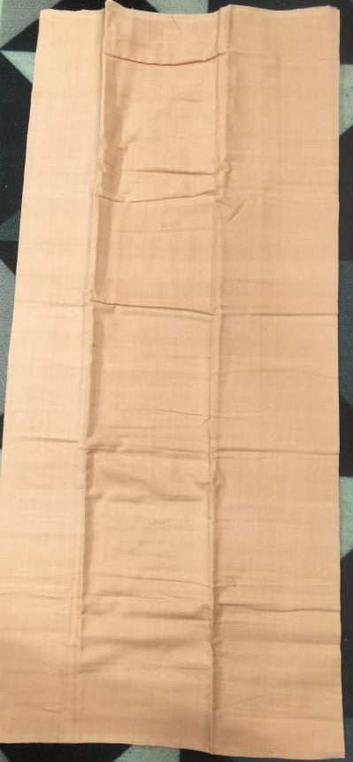 Green Creame Handwoven Odisha Ikat Unstitched Dress Material Set (Top 2.5m, Bottom 2m, Dupatta 2.5m)