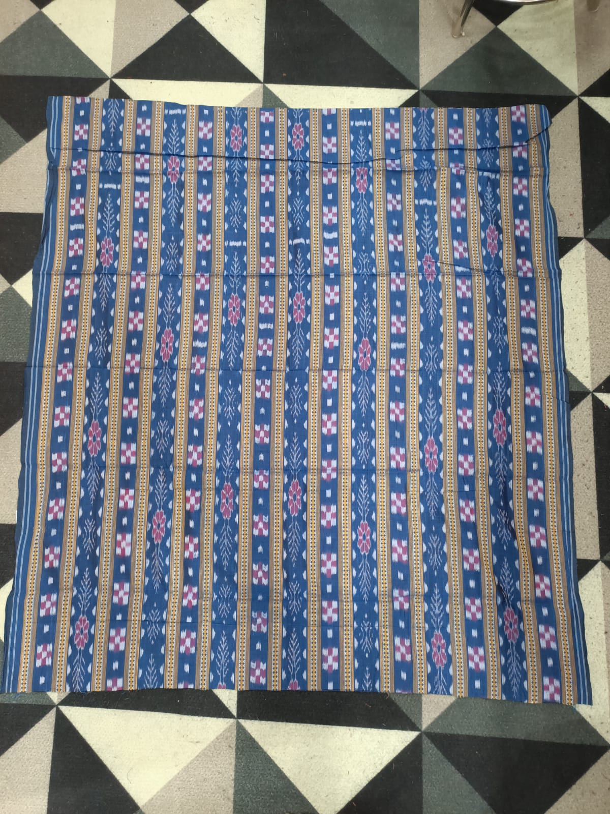 Teal Blue Pasapali & Flower Design Dress Set