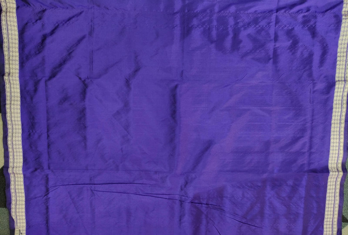 Magenta Blue Tribal Pasapali Odisha Handloom Sambalpuri Silk Saree