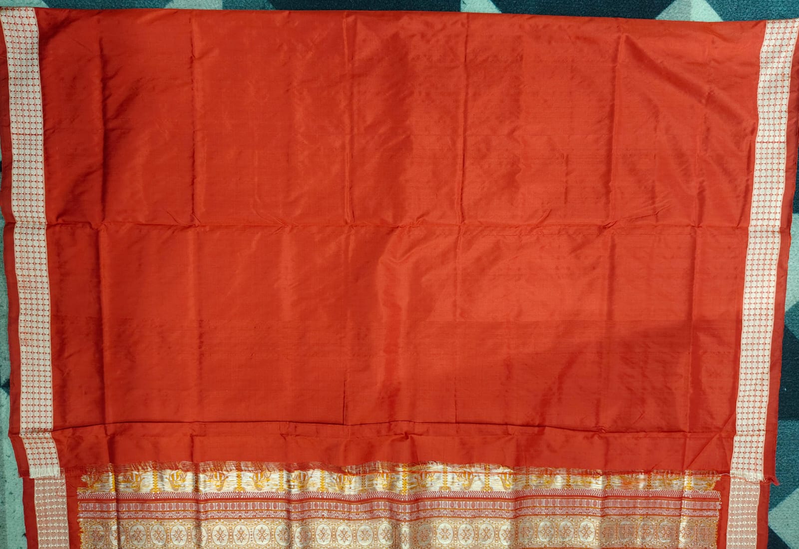 Matha Red Mini Buti Doll Anchal Bomkai Silk Saree
