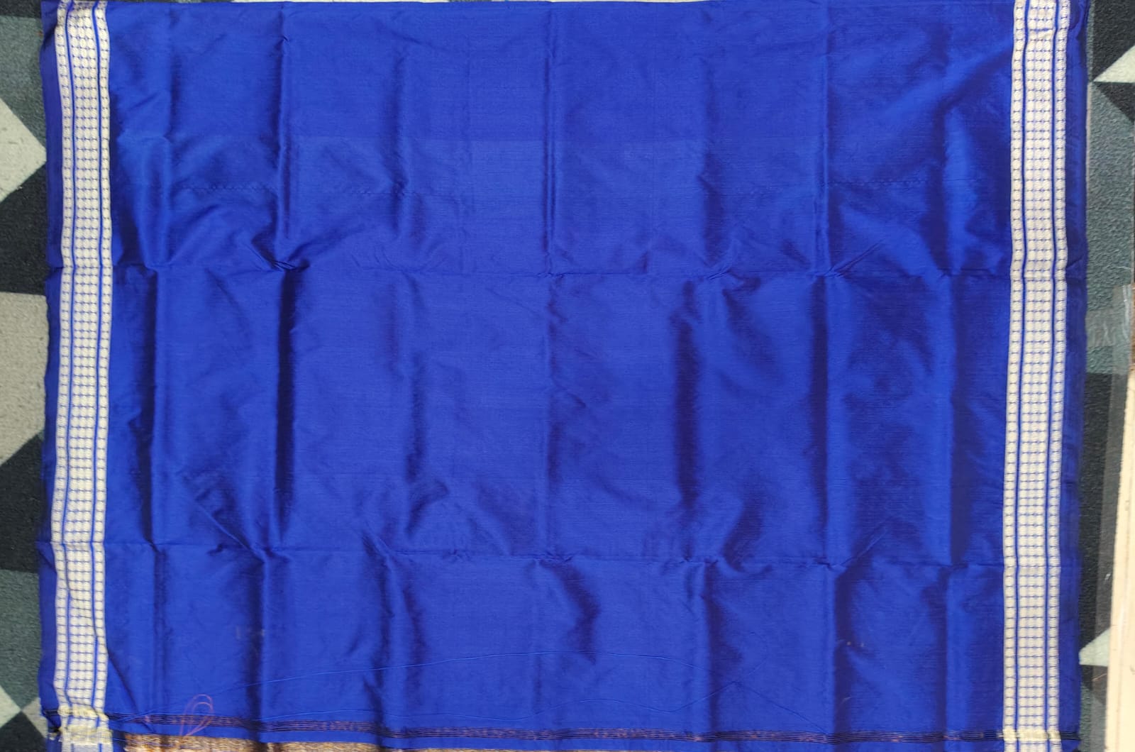 Parrot Green Blue Mini Buti Odisha Handloom Bomkai Silk Saree