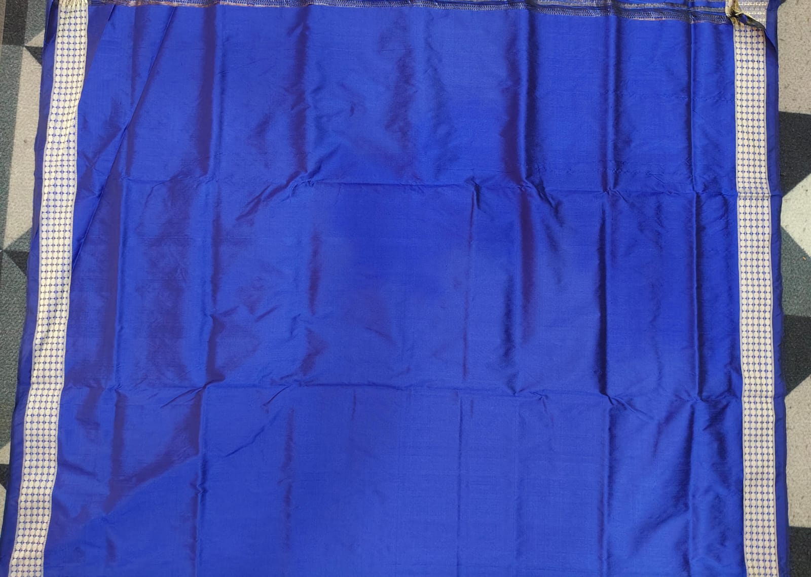 Sea Green Blue Mini Buti Bomkai Silk Saree