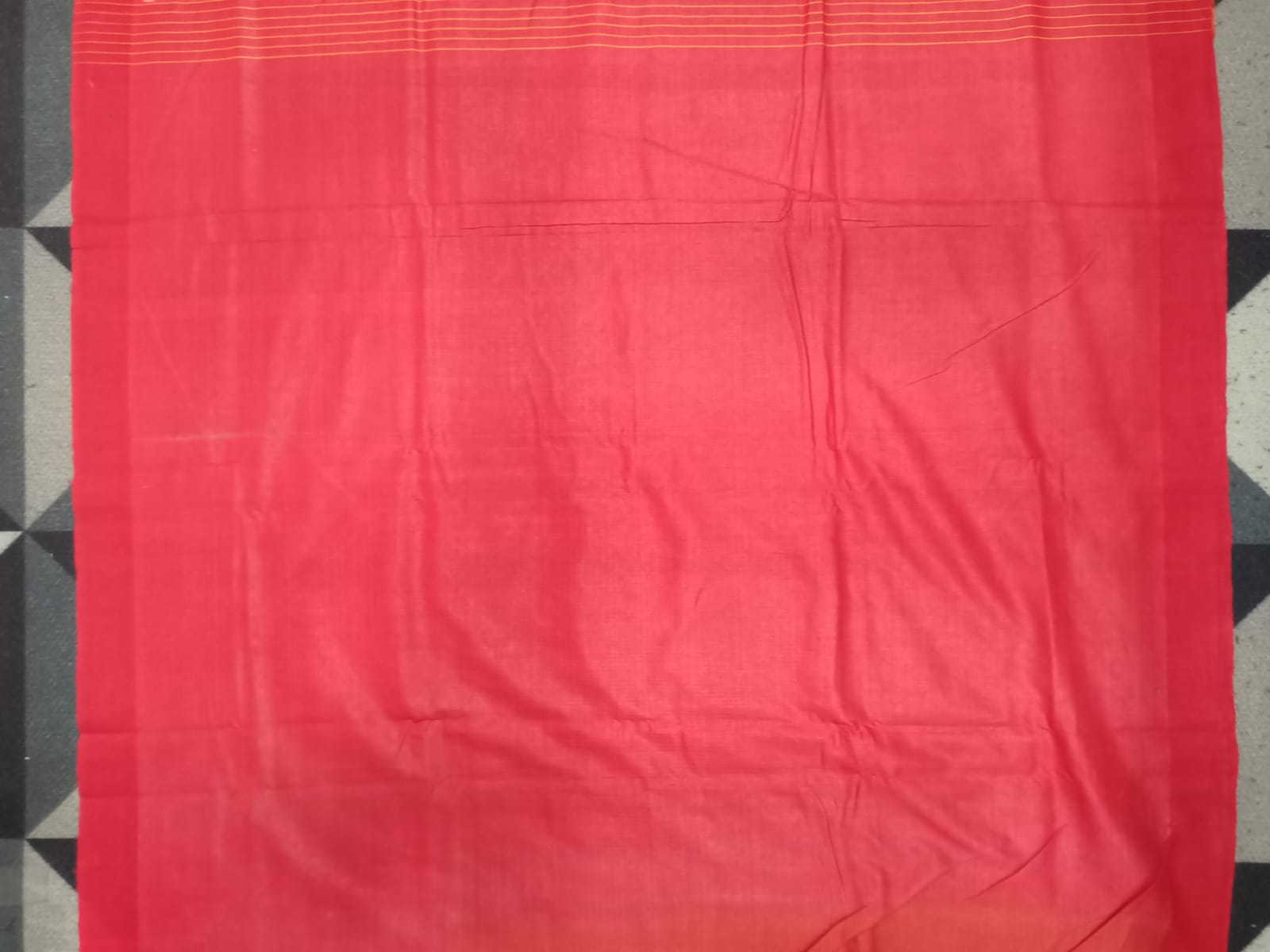 Black Red Kumbha Border Eri Tusser Silk Saree