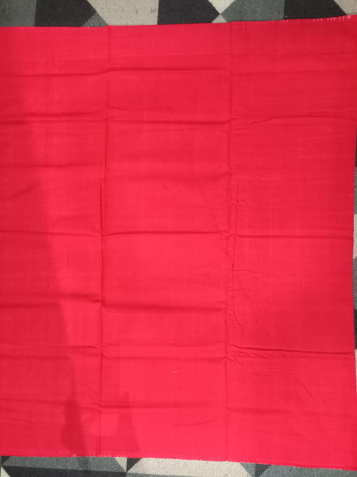 Peach Red Sachipar & Tree Design Sambalpuri Cotton Saree