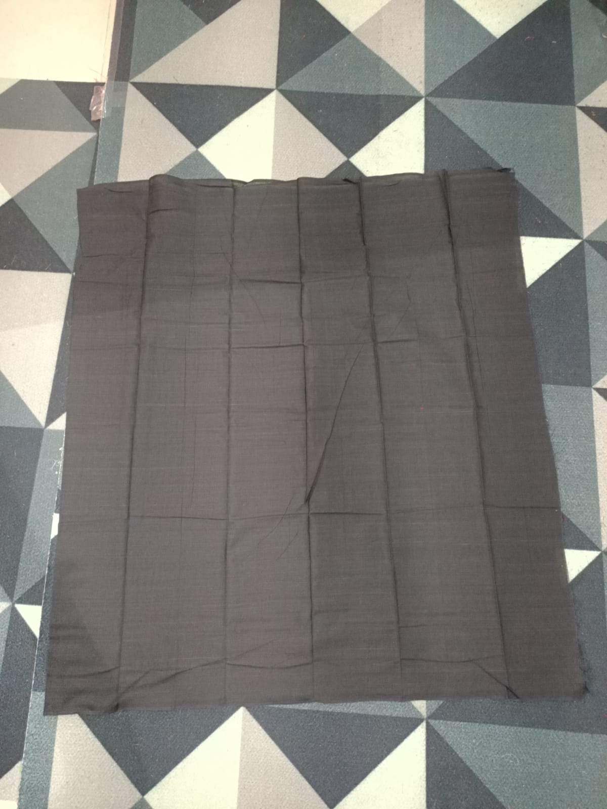 Red White Black Handwoven Odisha Ikat Unstitched Dress Material Set (Top 2.5m, Bottom 2m, Dupatta 2.5m)