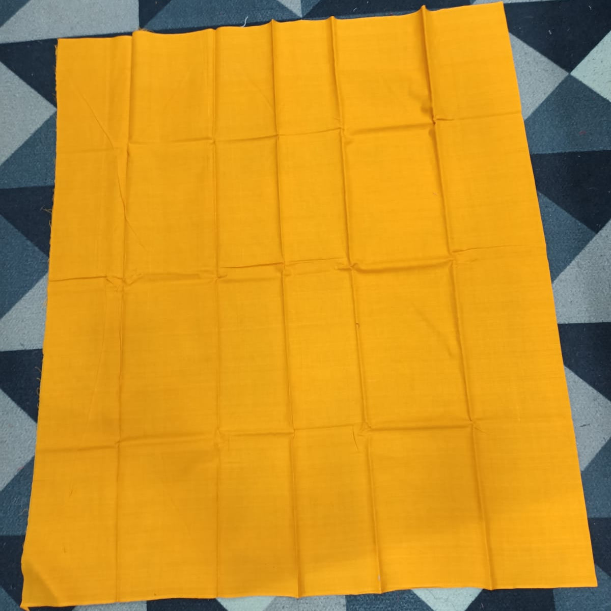 Red Yellow Lata Design Handwoven Odisha Ikat Unstitched Dress Material Set (Top 2.5m, Bottom 2m, Dupatta 2.5m)