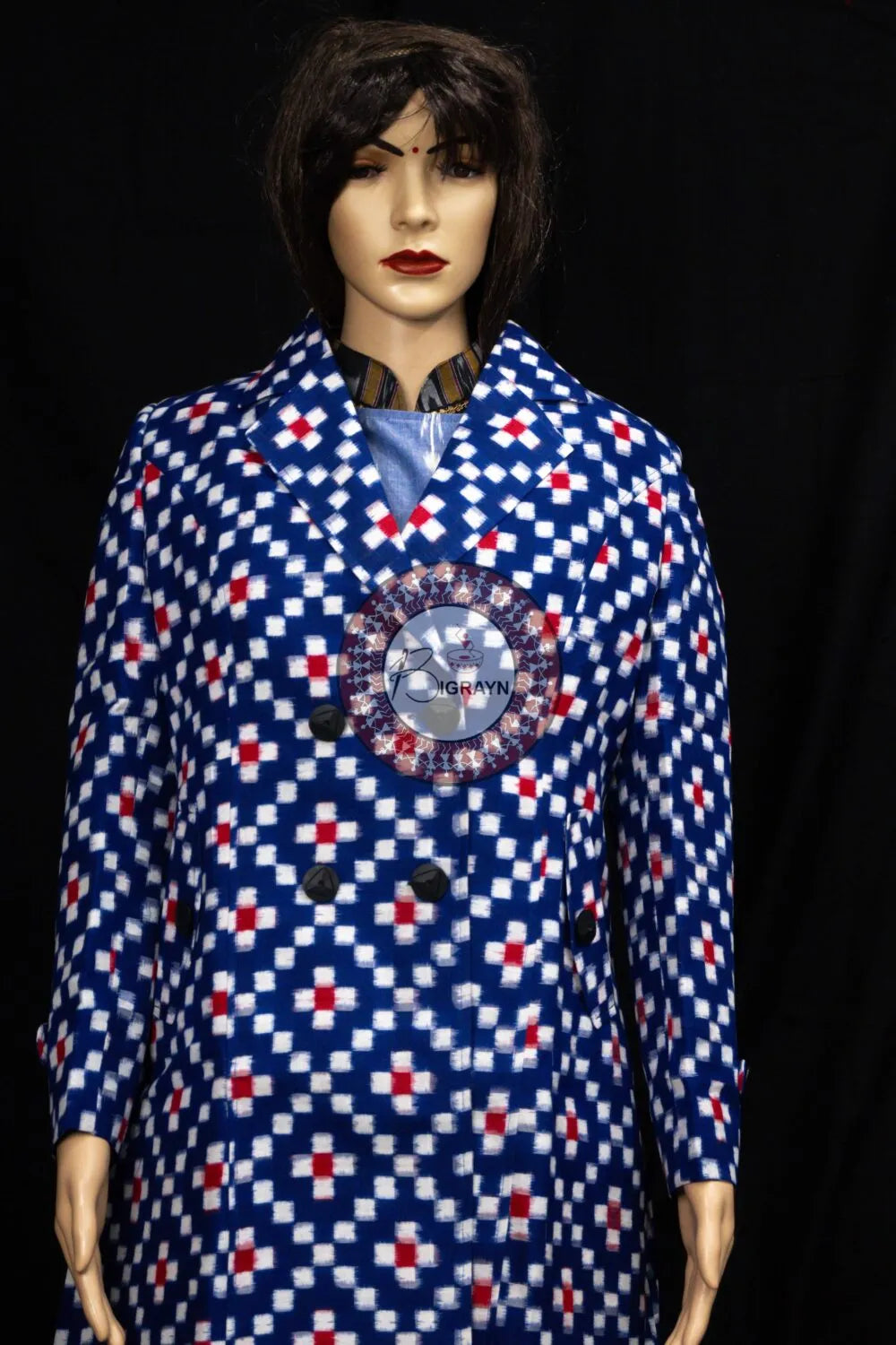 Blue Diagonal Pasapali Women’s Blazer