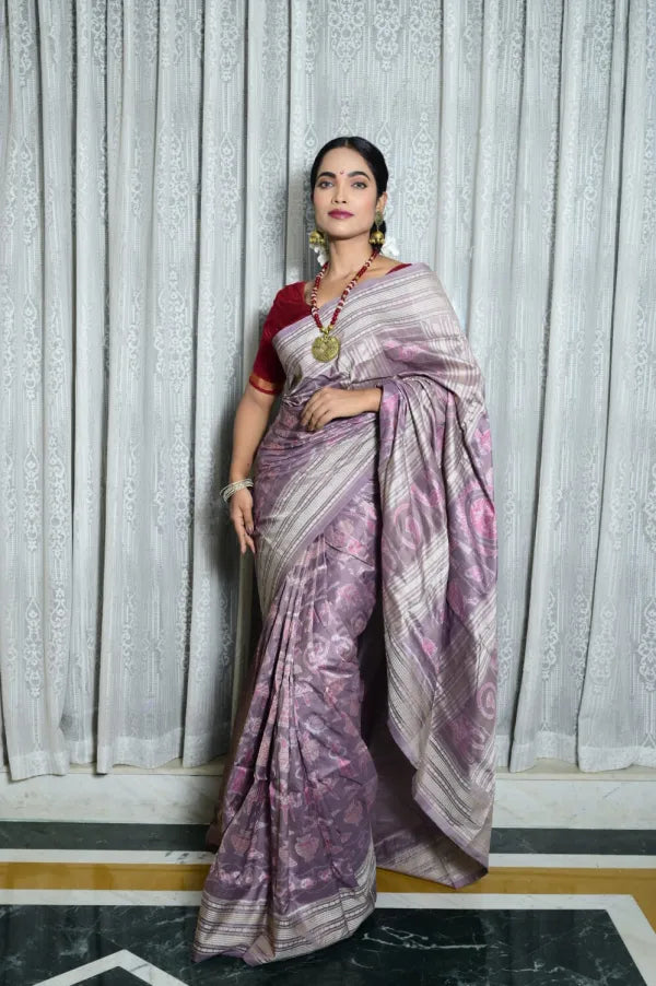 “Dhokra Art Meets Sambalpuri Silk: The National Award-Winning Eco-Friendly Saree by BigRayn”