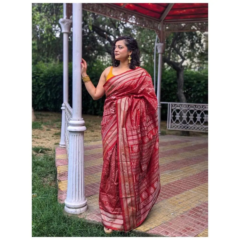 The G20 Konark Natural Dye Silk Saree- Where Grace meets Tradition