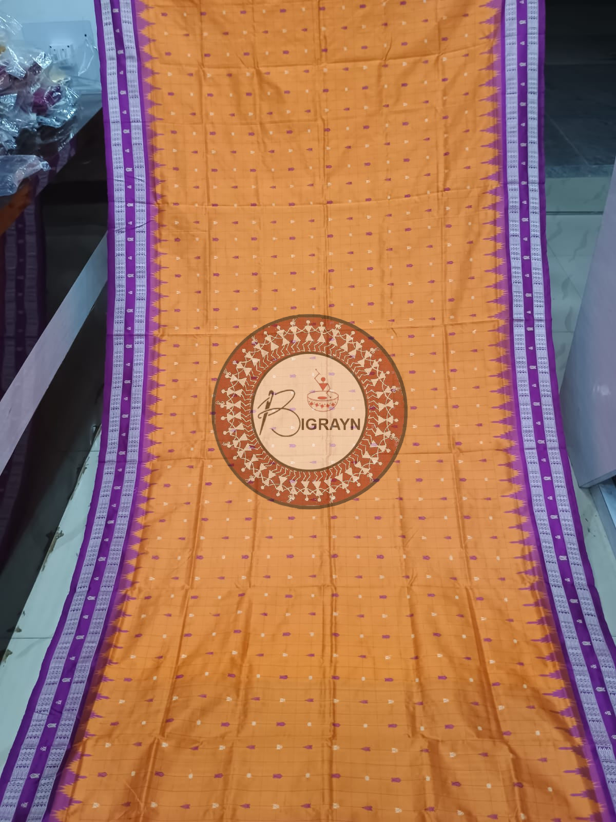 "Odisha Handloom Hazarbuti Bomkai Silk Saree with thousand buti motifs, intricate pallu design, and rich traditional craftsmanship"