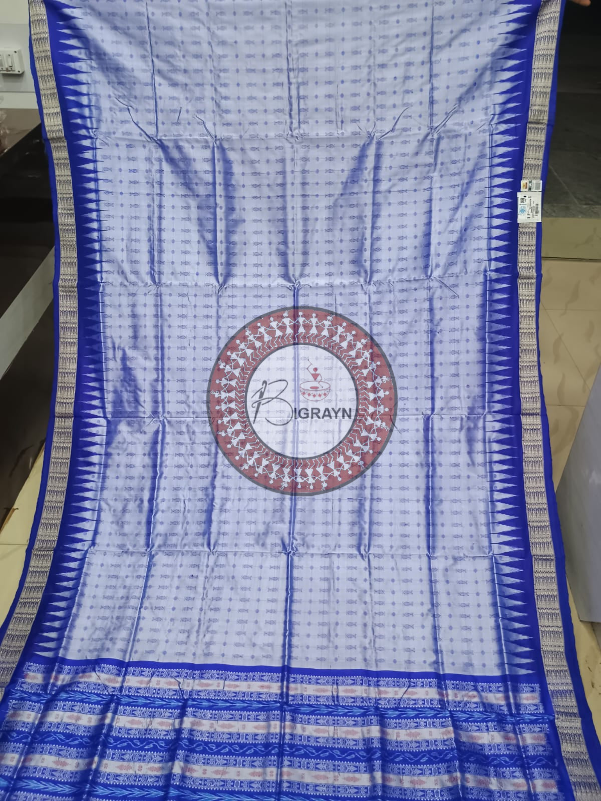 "Odisha Handloom Hazarbuti Bomkai Silk Saree with thousand buti motifs, intricate pallu design, and rich traditional craftsmanship"
