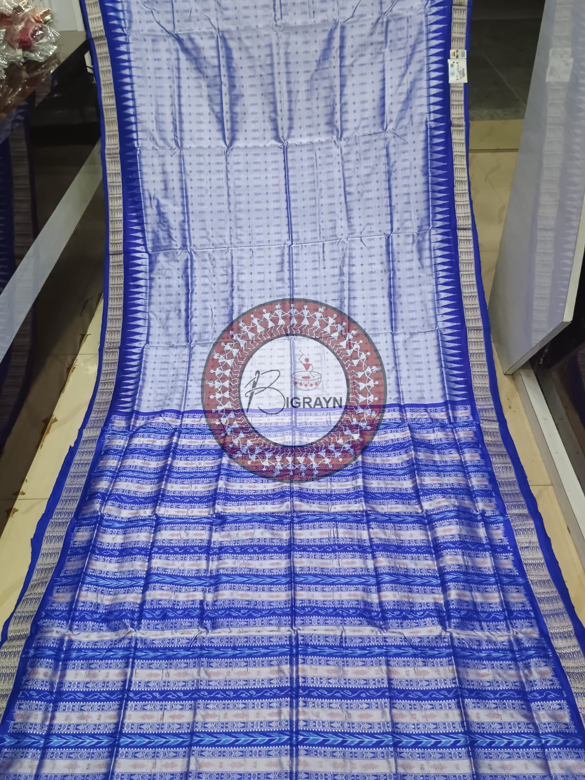 "Odisha Handloom Hazarbuti Bomkai Silk Saree with thousand buti motifs, intricate pallu design, and rich traditional craftsmanship"