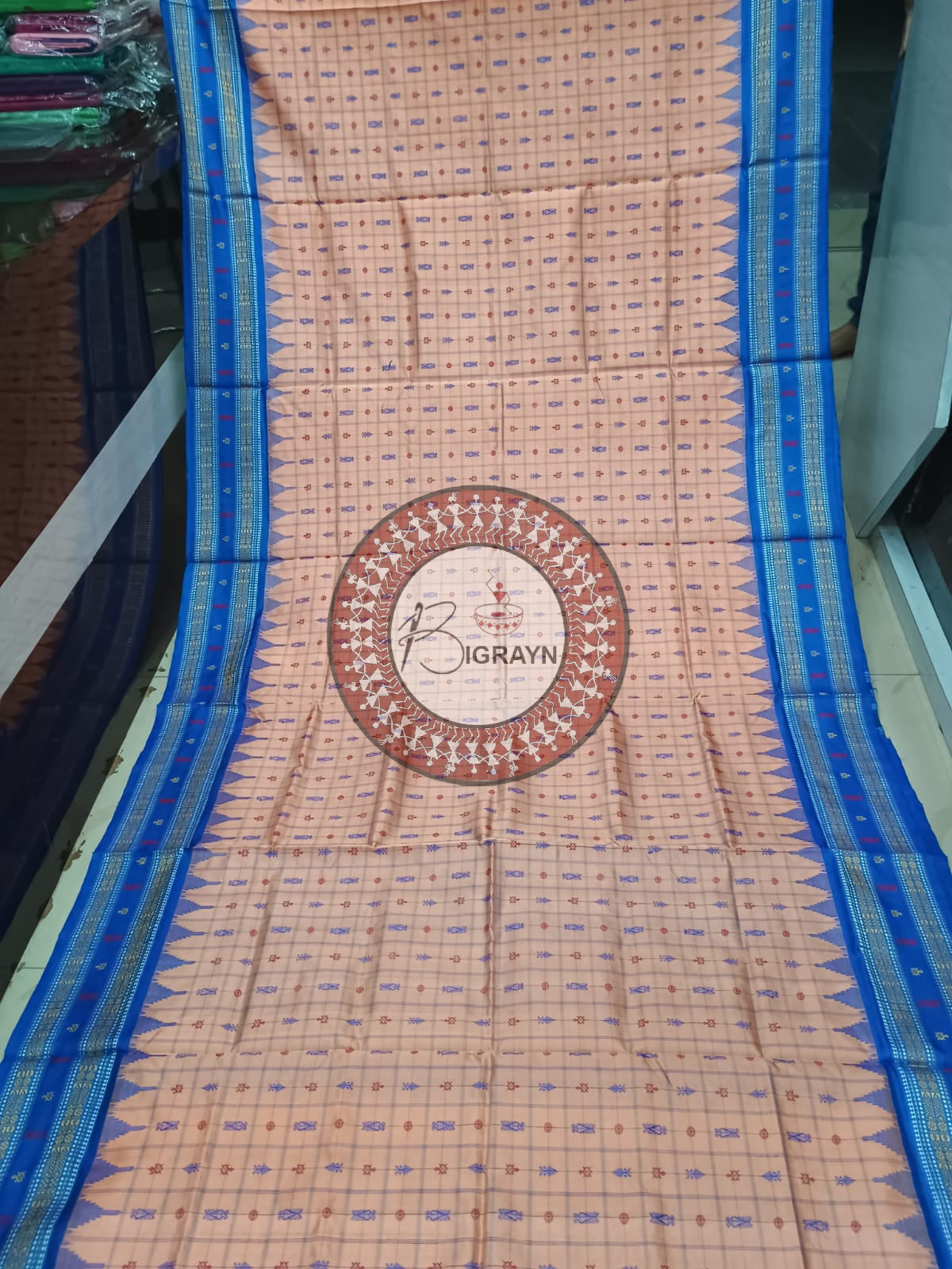 "Odisha Handloom Hazarbuti Bomkai Silk Saree with thousand buti motifs, intricate pallu design, and rich traditional craftsmanship"