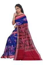 Blue Red Pari Sambalpuri Cotton