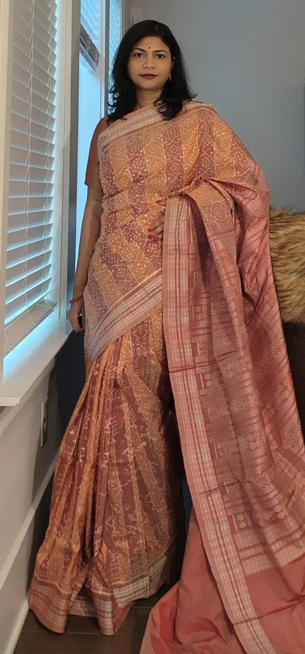 BigRayn - Mehendi Design natural dye Sambalpuri Silk