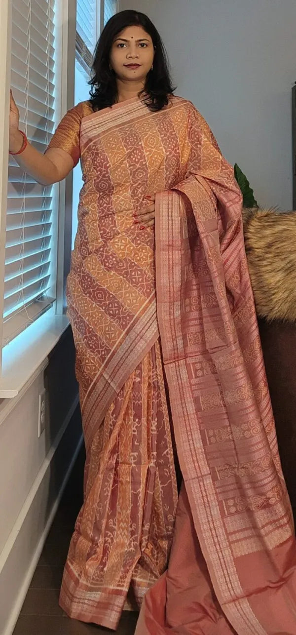 BigRayn - Mehendi Design natural dye Sambalpuri Silk