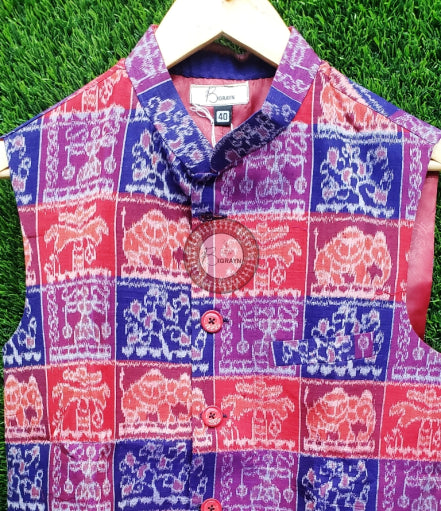 Blue Red Animal Bandha Men’s Jacket