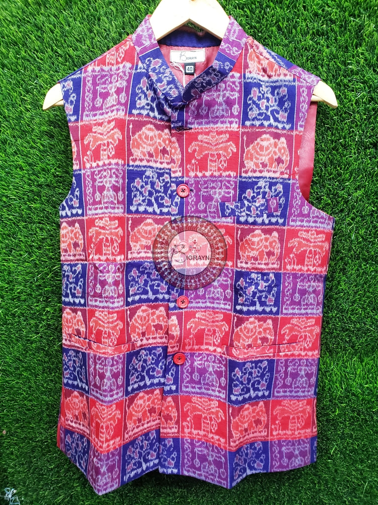 Blue Red Animal Bandha Men’s Jacket