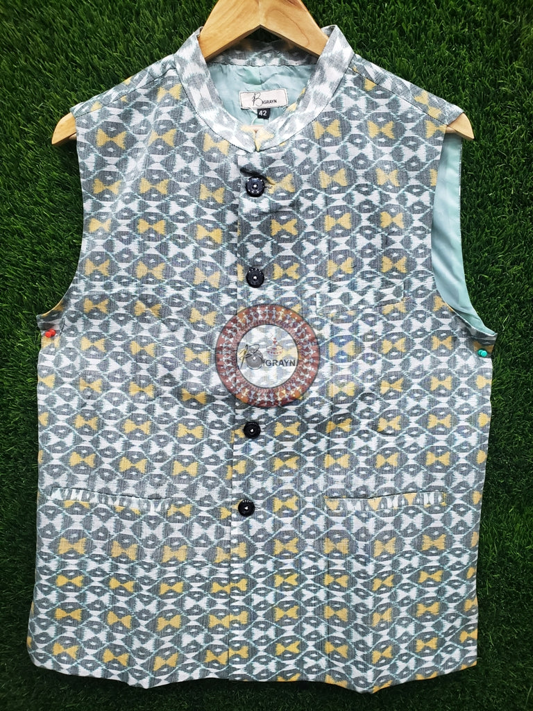 Grey Bandha Designer Men’s Jacket