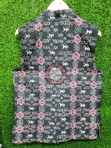 Black Chain Tribal Flowers Men’s Jacket
