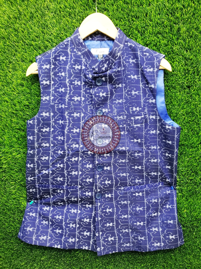 Blue Tribal Squares Men’s Jacket