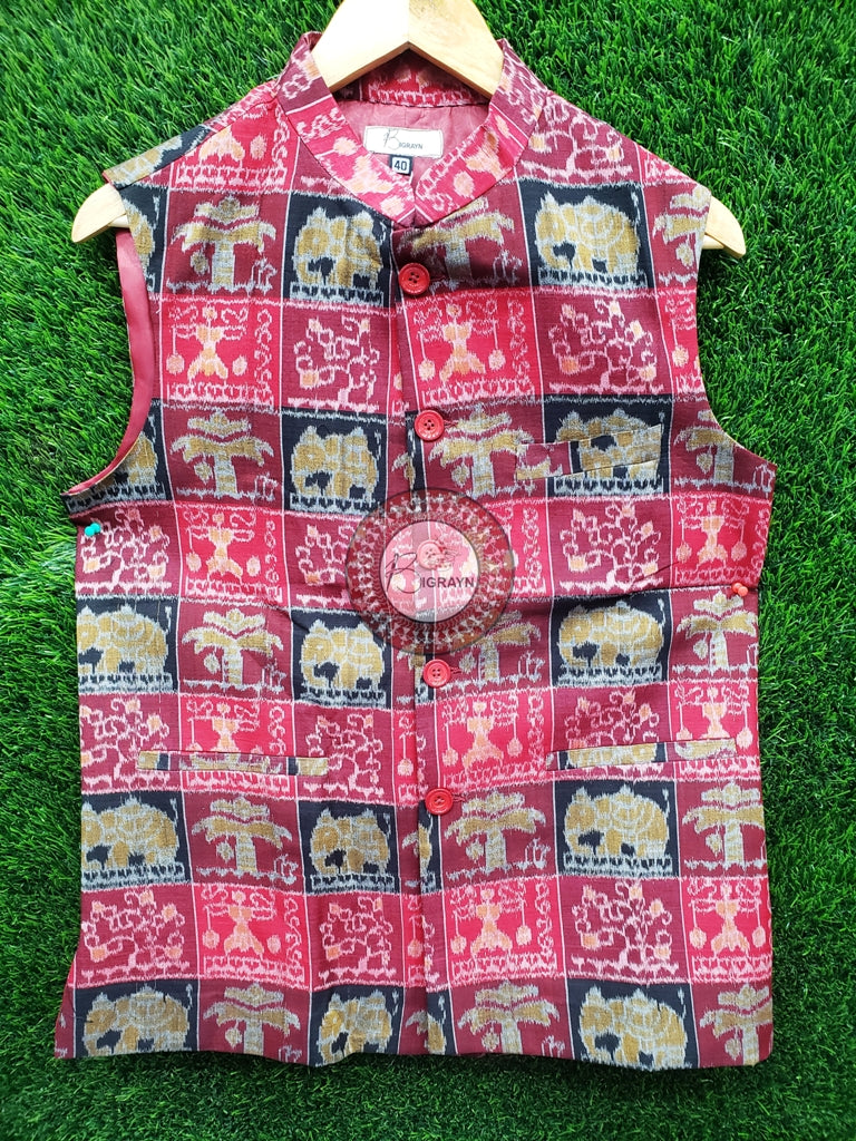 Red Black Animal Bandha Men’s Jacket