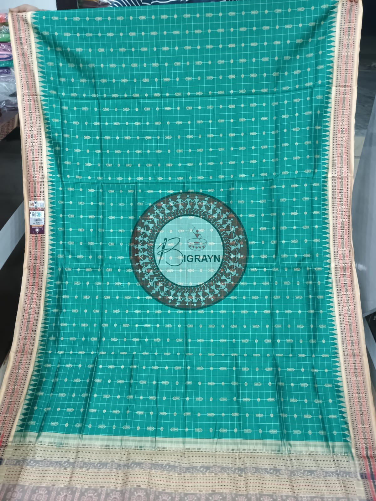 "Odisha Handloom Hazarbuti Bomkai Silk Saree with thousand buti motifs, intricate pallu design, and rich traditional craftsmanship"