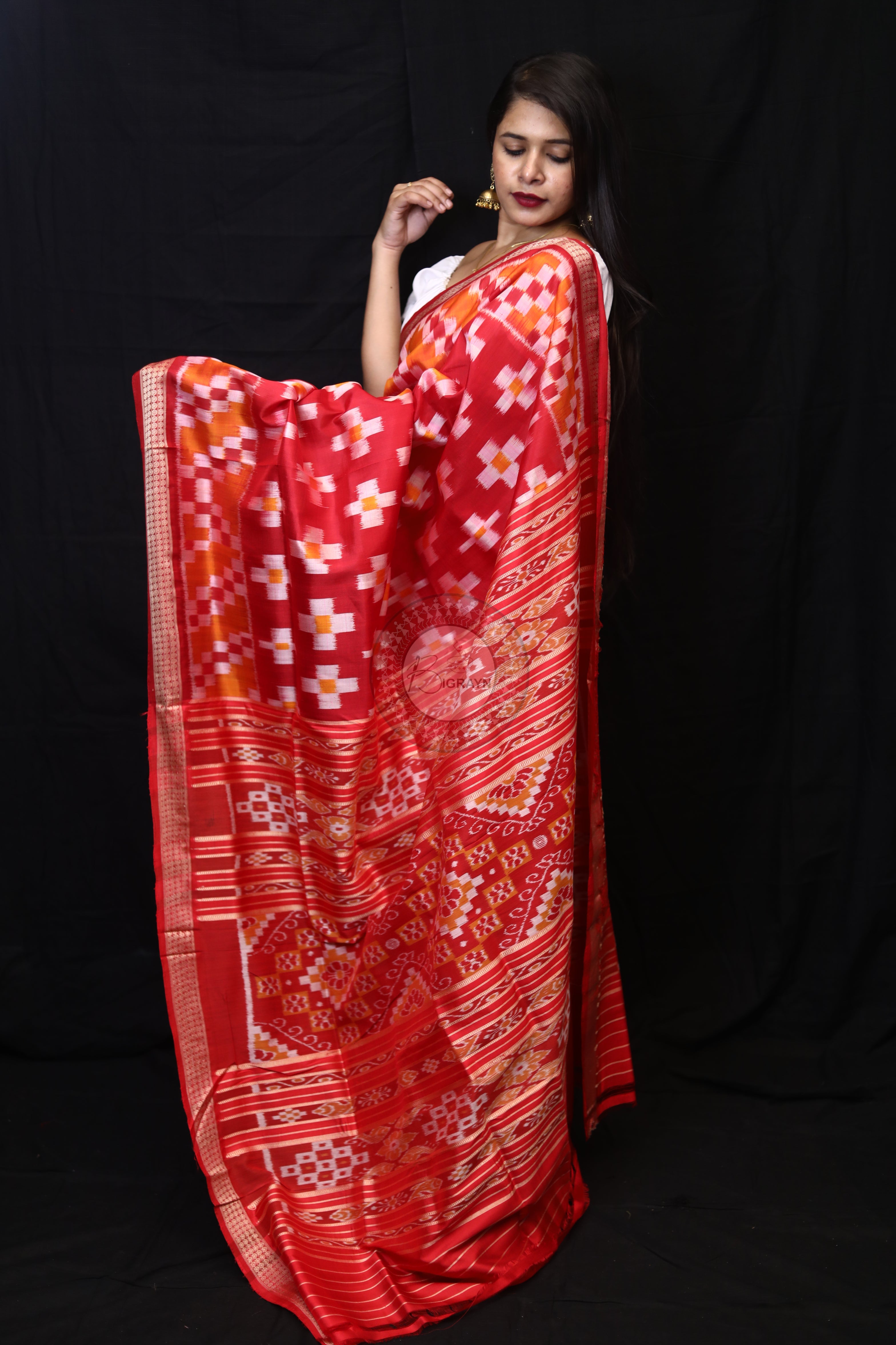 Red Body Pasapali Mulberry Silk Saree