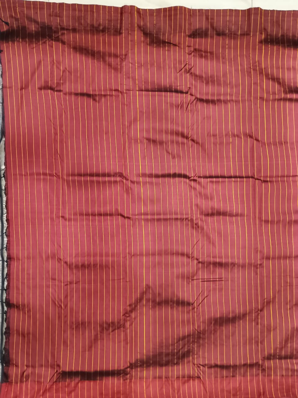 Olive Green Maroon Scot Elephant Design Mulberry Silk Saree