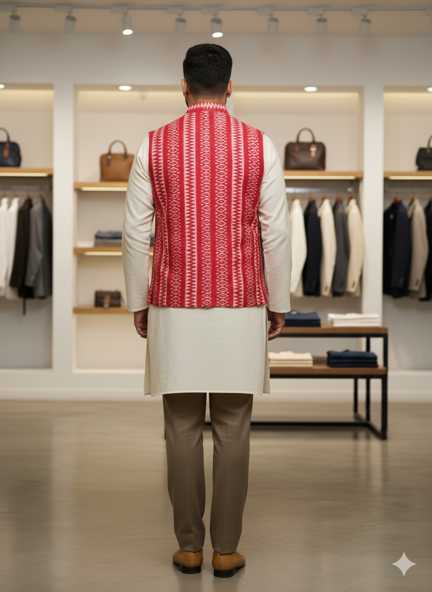 Red Bandha Designer Men’s Jacket