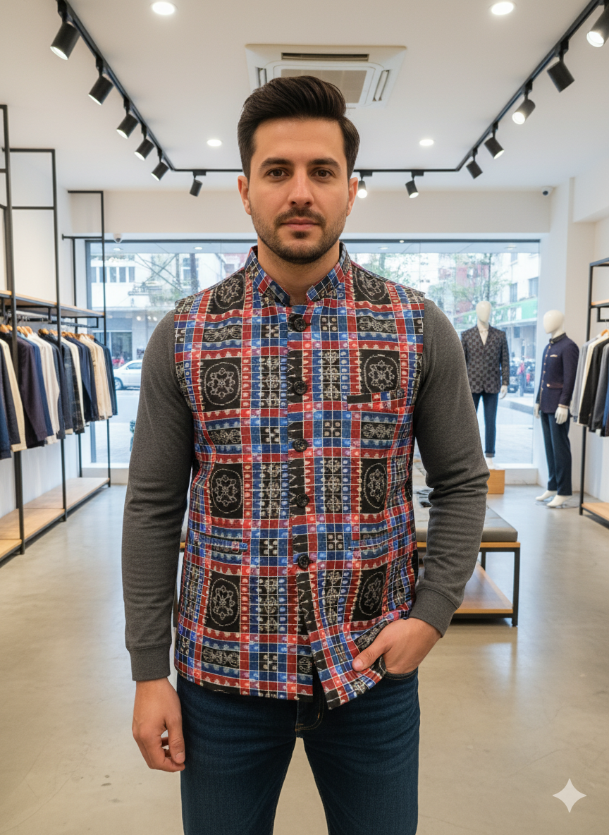 Blue Utkalaxmi Men’s Jacket