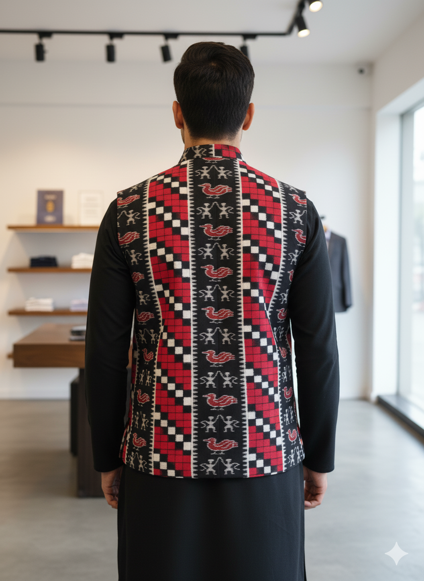 Red Black Ducks Tribal Pasapali Men’s Jacket