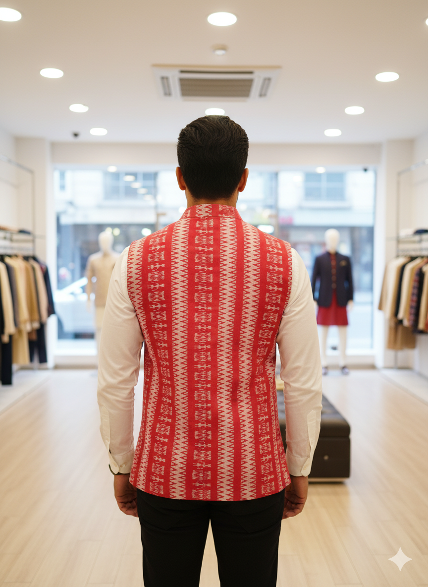 Red Tribal Family Men’s Jacket
