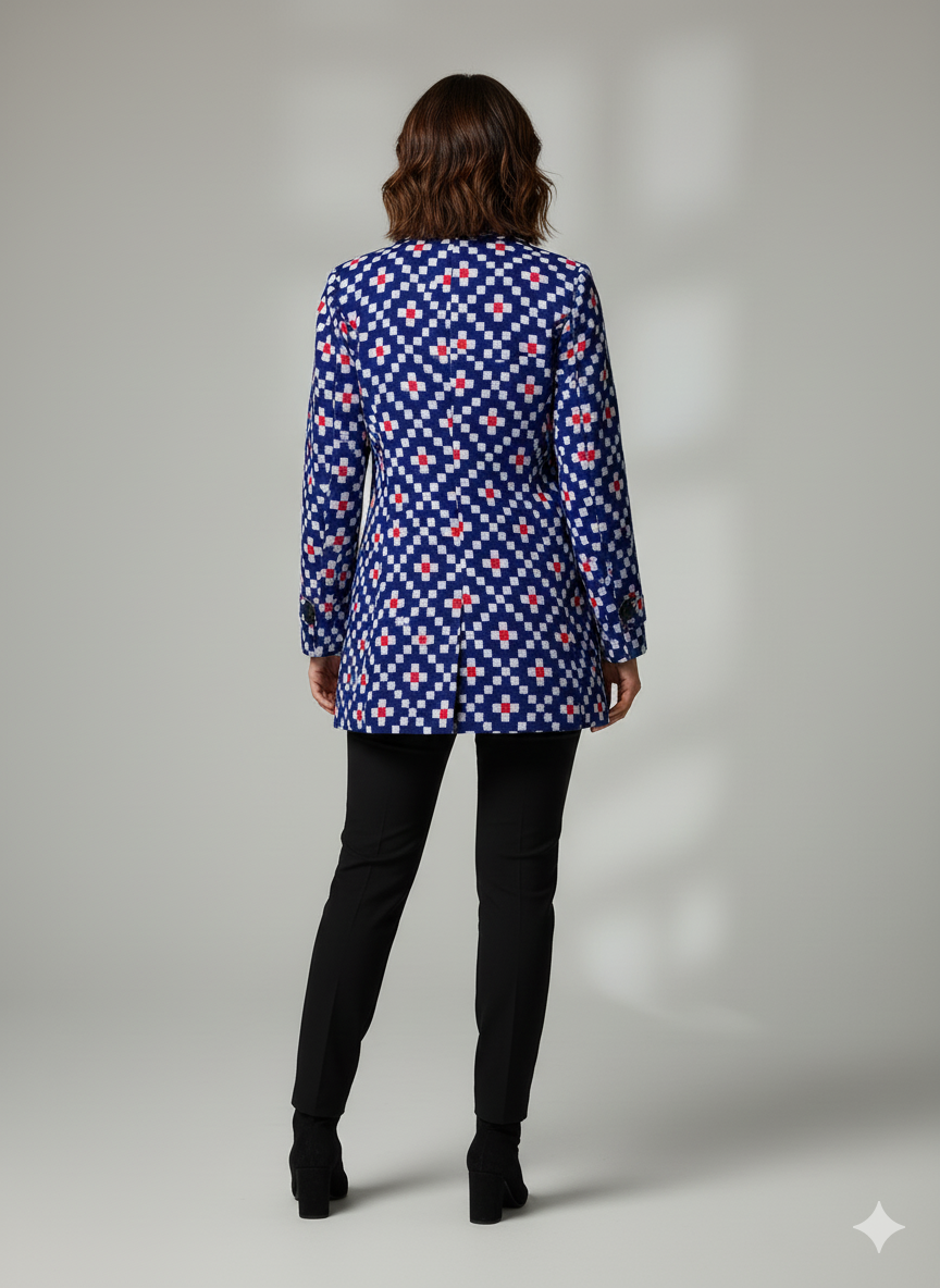 Blue Diagonal Pasapali Women’s Blazer