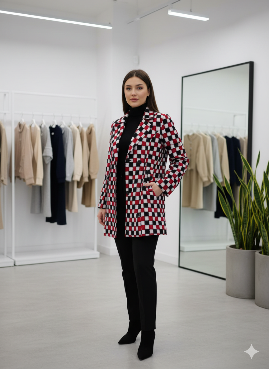 Red Black 37 Kuthi Women’s Blazer