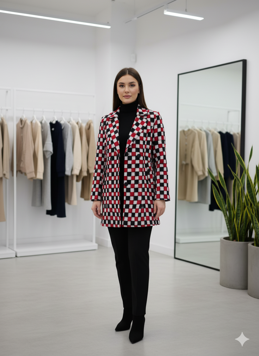 Red Black 37 Kuthi Women’s Blazer