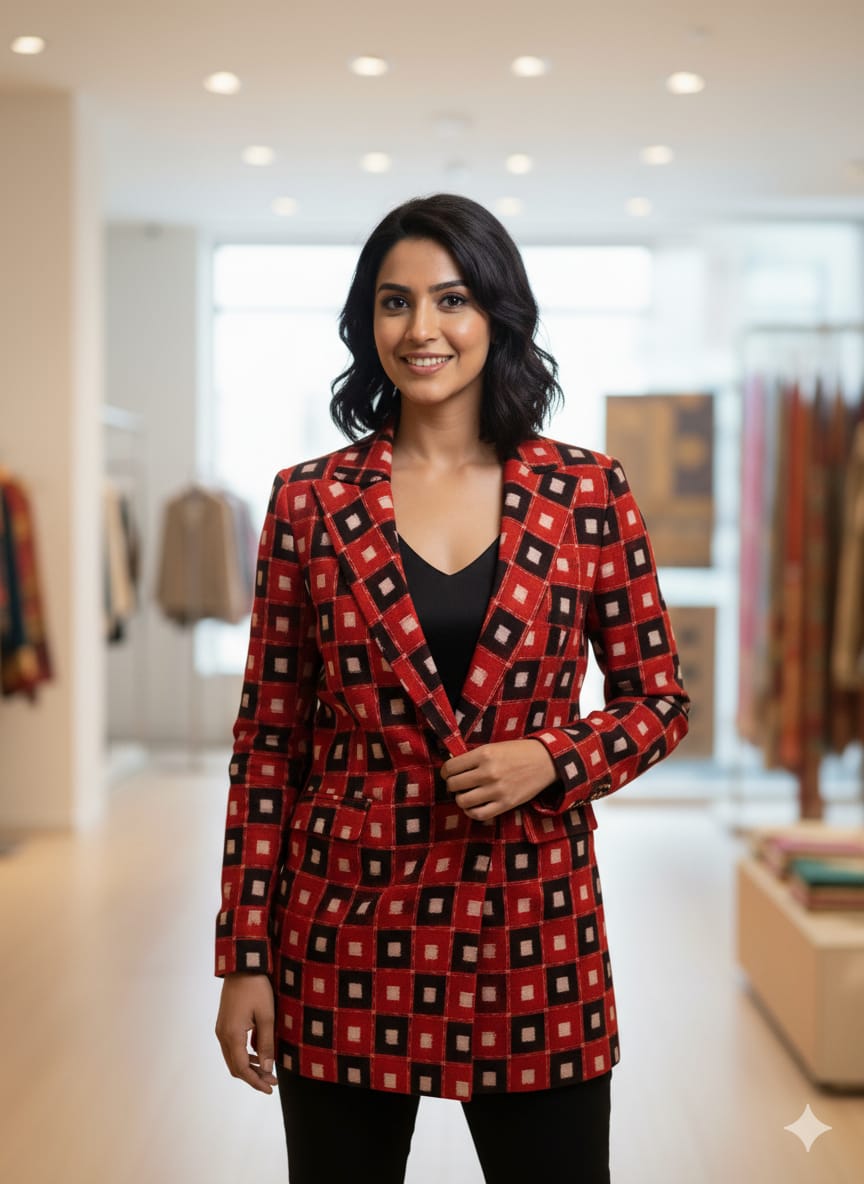 Black Red Pasapali Women’s Blazer