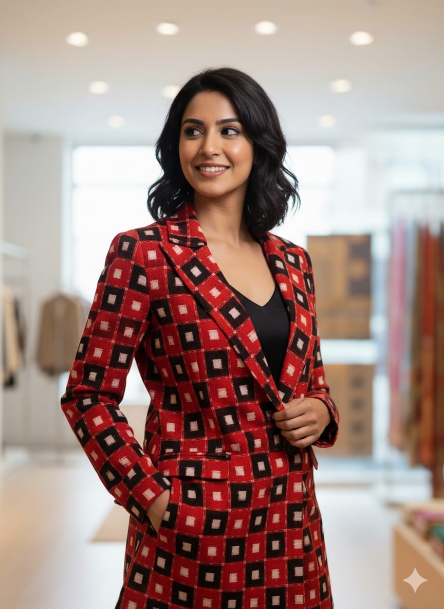 Black Red Pasapali Women’s Blazer