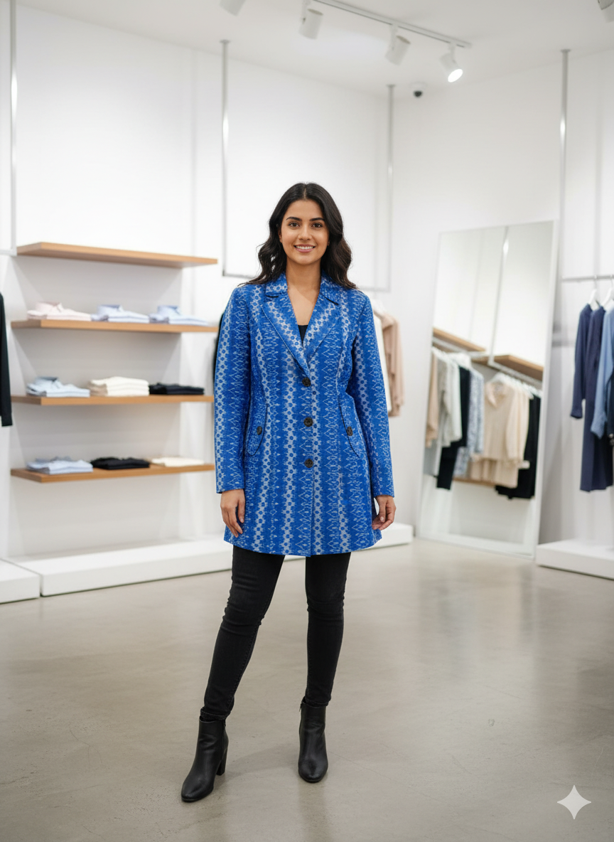 Blue Pasapali Flowers Women’s Blazer