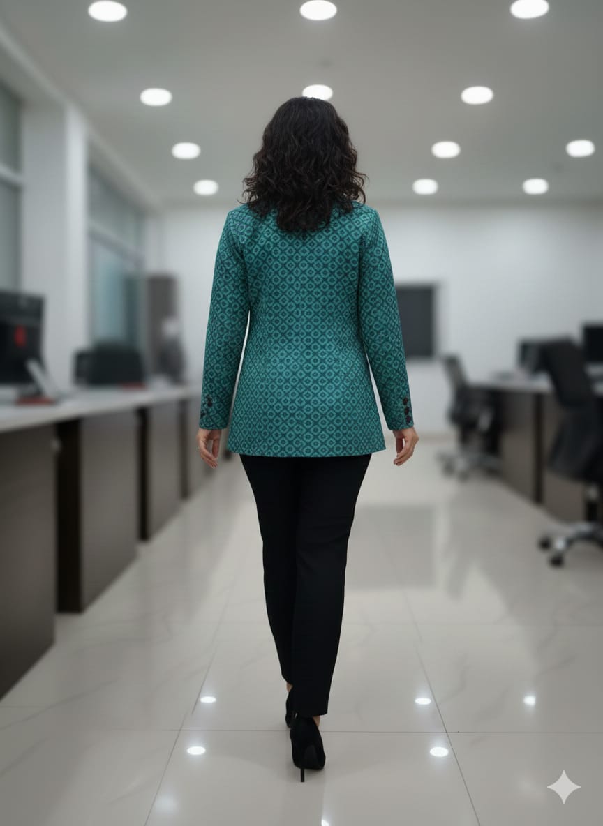 Sea Green Bandha Design Women’s Blazer